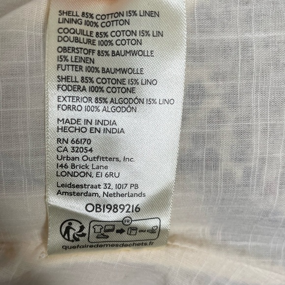 NWT Pilcro By Anthro V-Neck Ruffle Denim Mini Dress - Picture 12 of 12